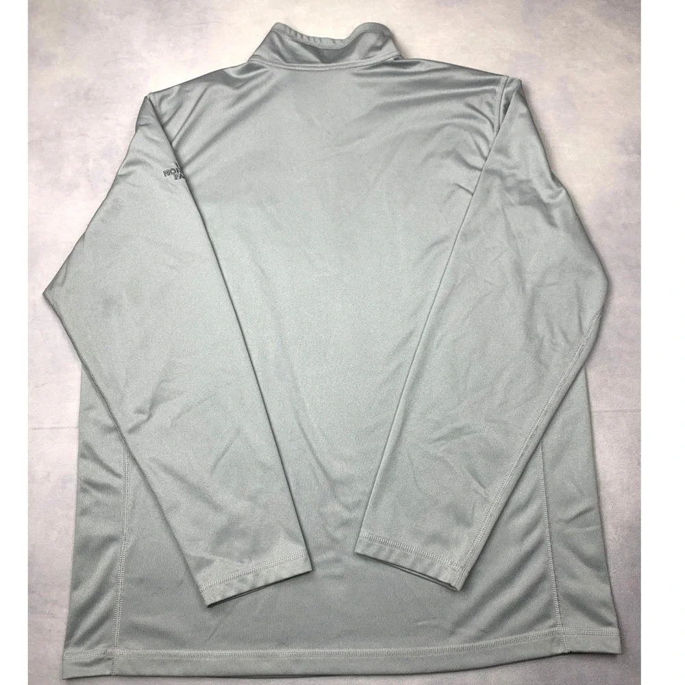 The North Face Mens XL Quarter Zip Pullover Grey Travelers Logo Performance‎ Top